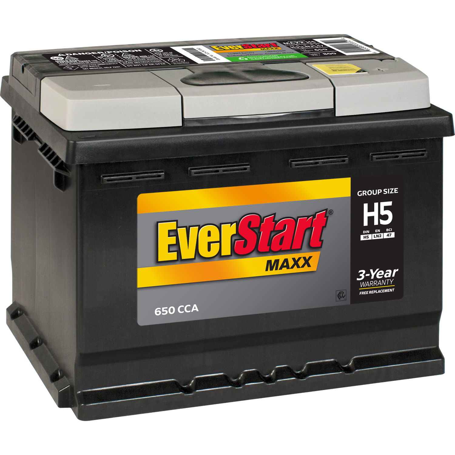 Everstart Maxx Lead Acid Automotive Battery Group Size 24F 12 Volt 750 CCA